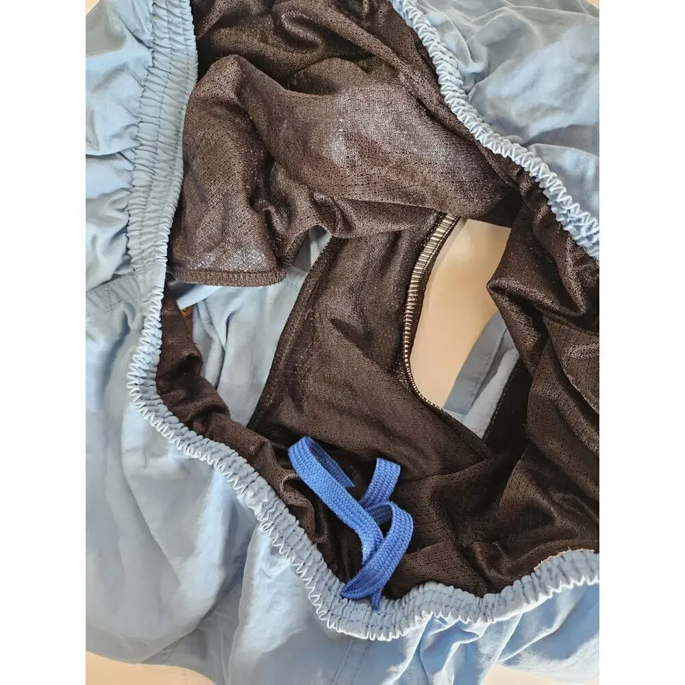 Patagonia Swim Trunks Mens Size L Blue Elastic Waist Pockets Mesh Lined Org